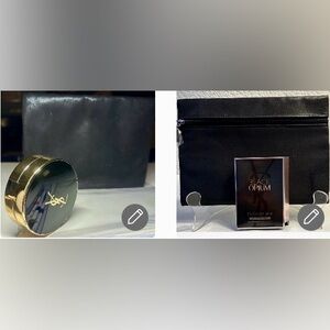 Bundle of YSL Black Opium Pouch, EDP Sample Spray & Foundation Compact Case